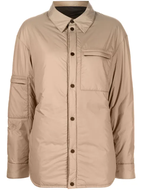 Aztech Mountain Pillow padded shirt jacket Brown AMW40058