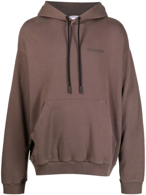 COUNTY OF MILAN Tempera Cross Over hoodie Brown CMBB040F22FLE0011600