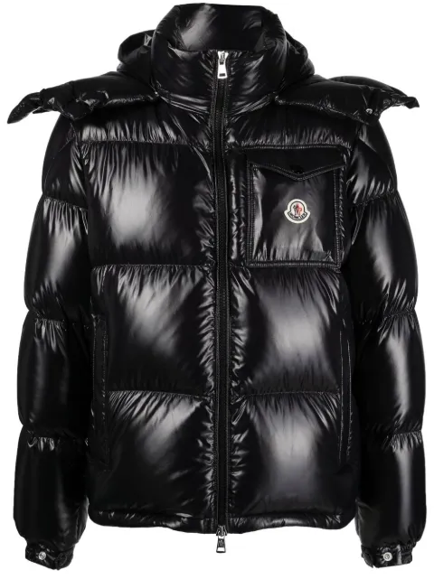 Moncler Montbeliard hooded short down jacket Black L20911A51X0068950