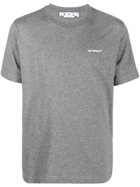 Off-White Diag-print short-sleeve T-shirt Grey OMAA027F22JER0160801