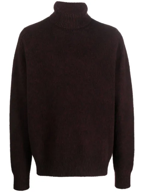 OAMC logo-knit roll-neck jumper Purple 22A28OAK10FLTOA008