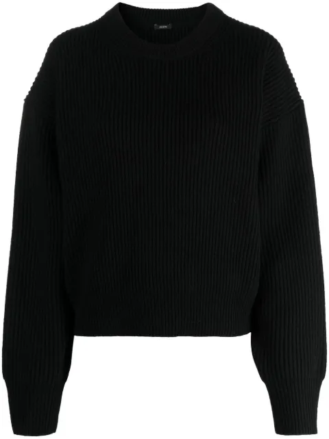 JOSEPH round-neck knitted jumper Black JF005673
