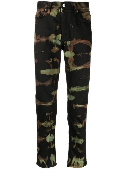 Stain Shade abstract-print straight-leg jeans Black 59