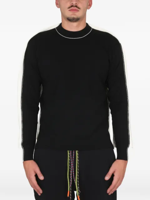 AMBUSH colour-block crew-neck sweater Black BMHE006F22KNI0011000