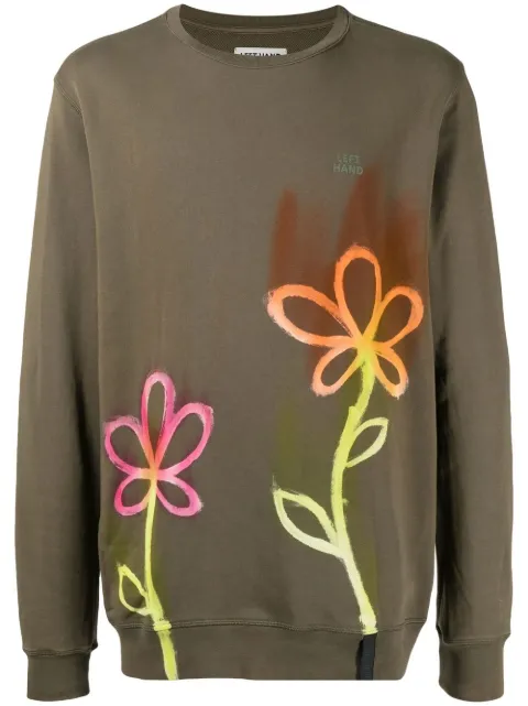 Stain Shade graphic-print long-sleeve T-shirt Green 53