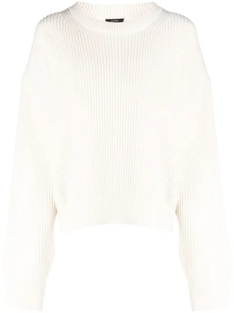 JOSEPH round-neck knitted jumper Neutrals JF005673