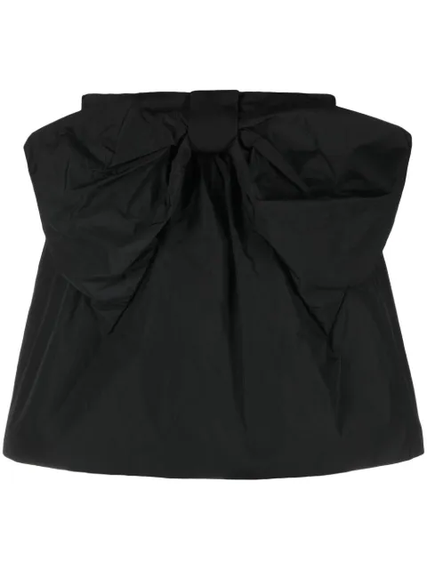 RED Valentino bow-detail taffeta mini skirt Black RRFH651FP