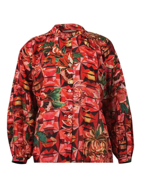 Chufy floral-print long-sleeve shirt Red RCTHS221ZR
