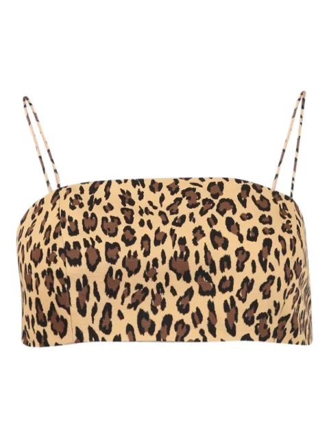 Adam Lippes leopard-print bandeau top Neutrals P22118OT