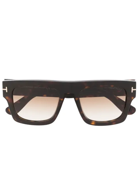 TOM FORD Eyewear Fausto oversize-frame sunglasses Brown TF711