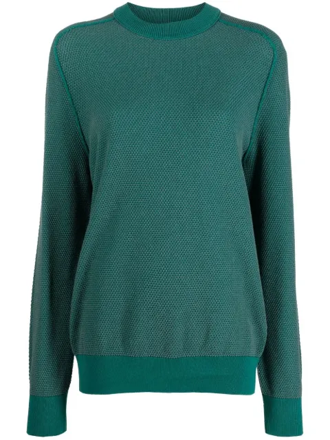 BOSS textured round-neck jumper Green 50474881