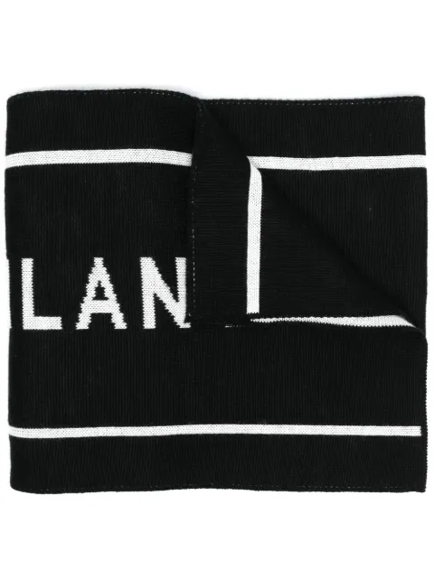 Moschino logo-intarsia scarf Black Q050199D0M5634