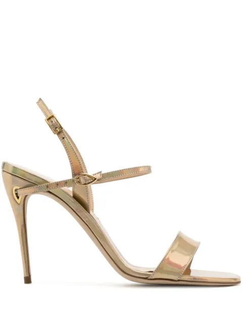 Jennifer Chamandi Tommaso leather sandals Gold JC0602