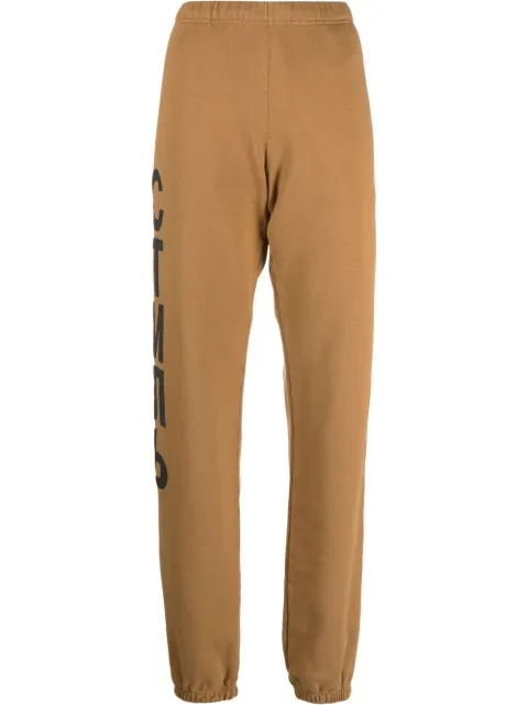 Heron Preston logo-print track pants Brown HWCH003F22JER0016410