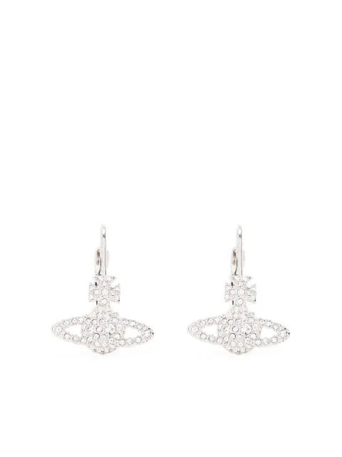 Vivienne Westwood Grace Orb crystal drop earrings Silver 6202002702P116CN