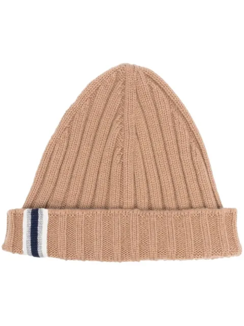 Fedeli ribbed-knit cashmere beanie Brown 5UI07602