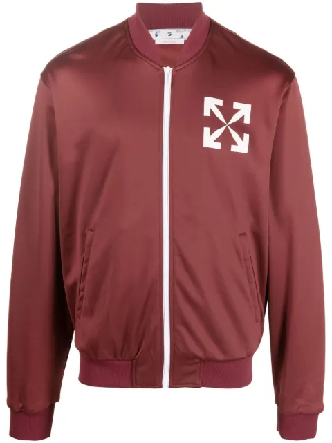 Off-White Arrows-motif track jacket Red OMBD037F22FAB0022801