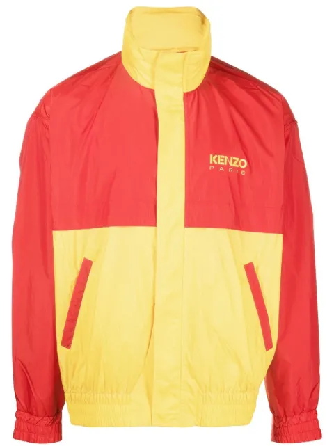 Kenzo logo colour-block jacket Yellow FC65BL1569NA