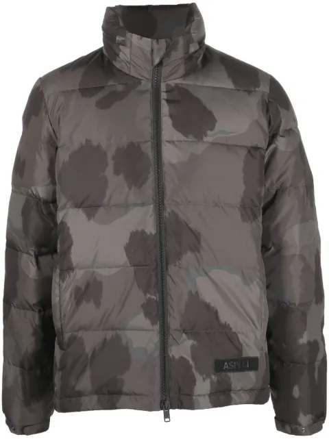 ASPESI camouflage-print padded jacket Grey I018L674