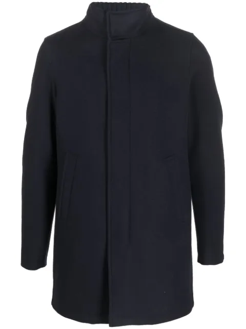 Herno single-breasted fitted coat Blue CA0071UM0339601