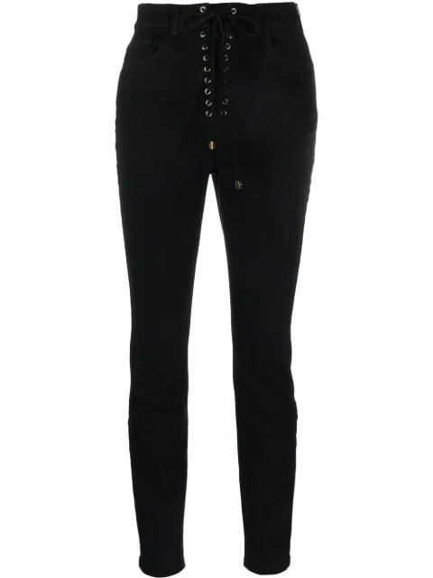 Elisabetta Franchi eyelet-detailing skinny jeans Black PJ59I26E2