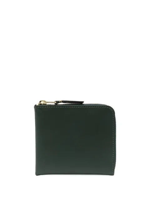 Comme Des Garçons Wallet zip-up leather wallet Green SA3100