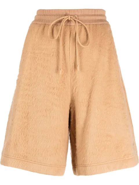 Krizia faux-fur drawstring Bermuda shorts Neutrals J1CX40065