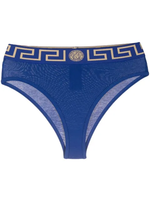 Versace Greca Border high-waisted briefs Blue AUD01050A232741