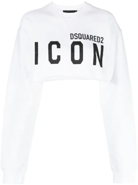 DSQUARED2 Icon-print detail sweatshirt White S80GU0043S25516