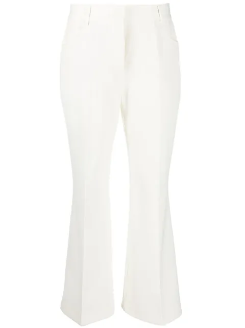 Stella McCartney kick-flare cropped trousers Neutrals 6400093AU701