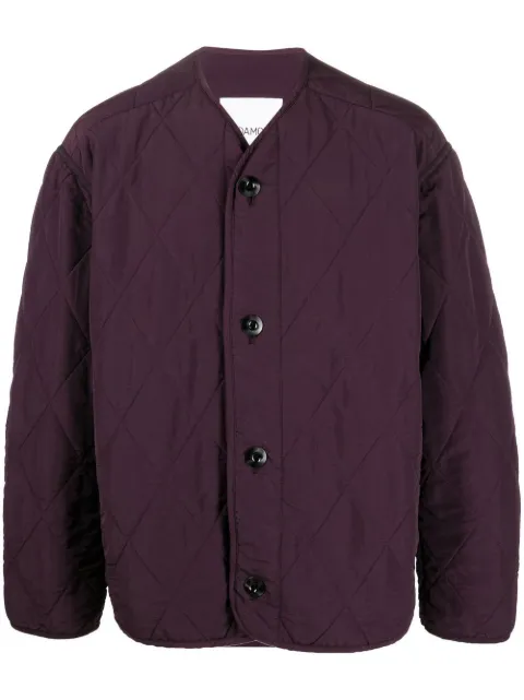 OAMC Liner short padded collarless jacket Purple 22A28OAU60MNY00255
