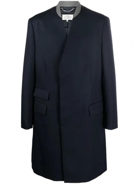 Maison Margiela Cavalry single-breasted wool coat Blue SI1AA0001S48109