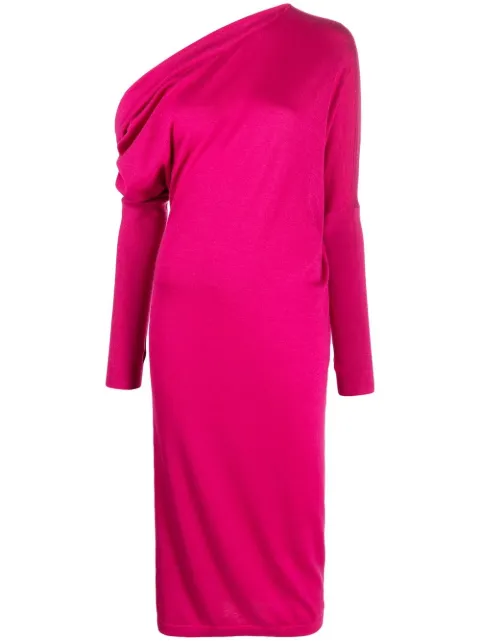 TOM FORD off-shoulder jumper dress Pink ACK145YAX087