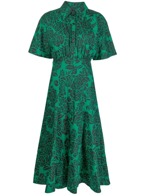 Philosophy Di Lorenzo Serafini rose-print shirt dress Green V04545753