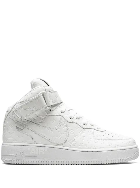 Nike x Louis Vuitton x Virgil Abloh Air Force 1 Mid "White/White" sneakers White MS0222
