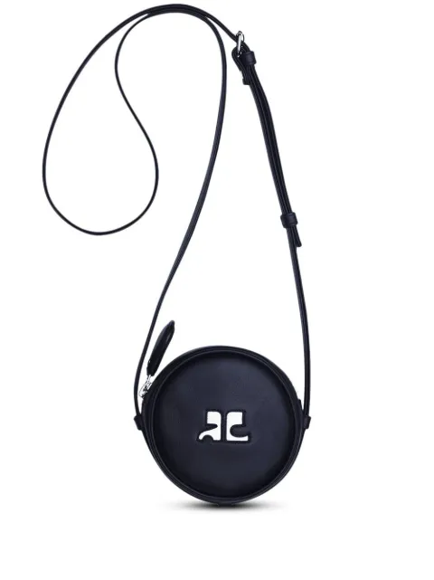 Courrèges Reedition Circle leather bag Blue PERGSA050CR0010