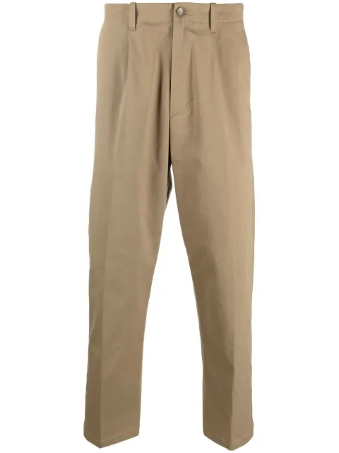 ETRO logo straight-leg trousers Brown 1W7450089