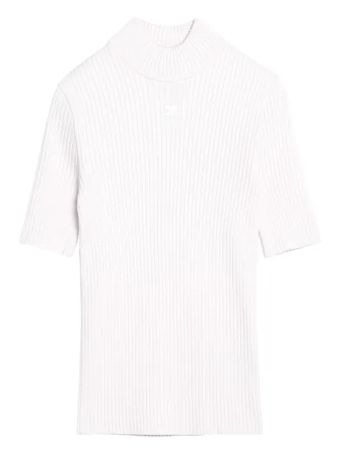 Courrèges Reedition rib-knit sweater Pink PERMPU026FI0001