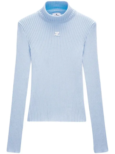 Courrèges Reedition ribbed sweater Blue PERMPU022FI00017005