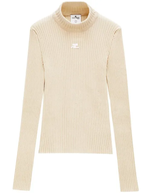 Courrèges Reedition ribbed sweater Neutrals PERMPU022FI0001