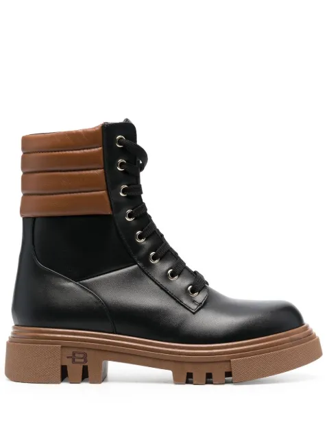 Baldinini leather combat boots Black D3A402VOPA