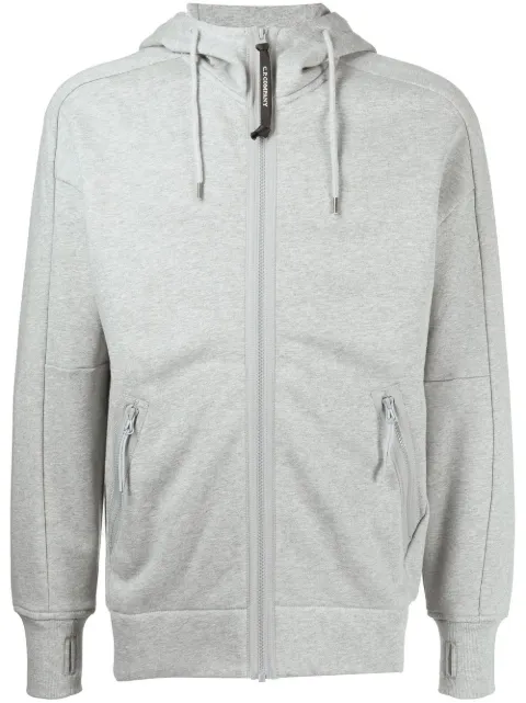 C.P. Company Goggles-detail zip-up hoodie Grey 15CMSS082A005086W