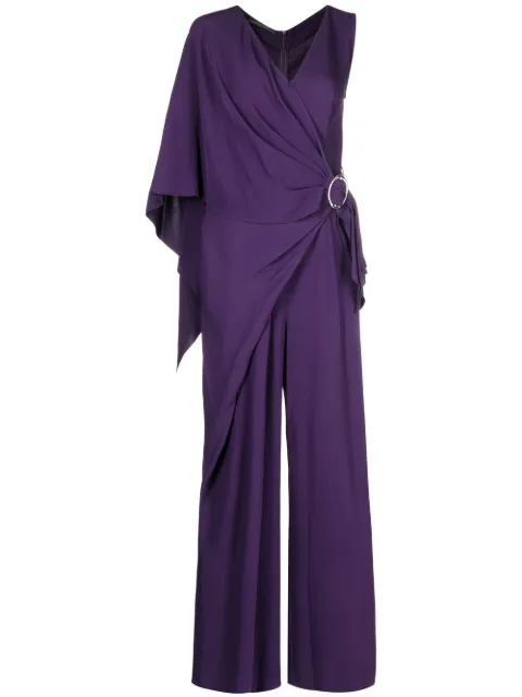 Alberta Ferretti draped-detail sleeveless jumpsuit Purple V04145121