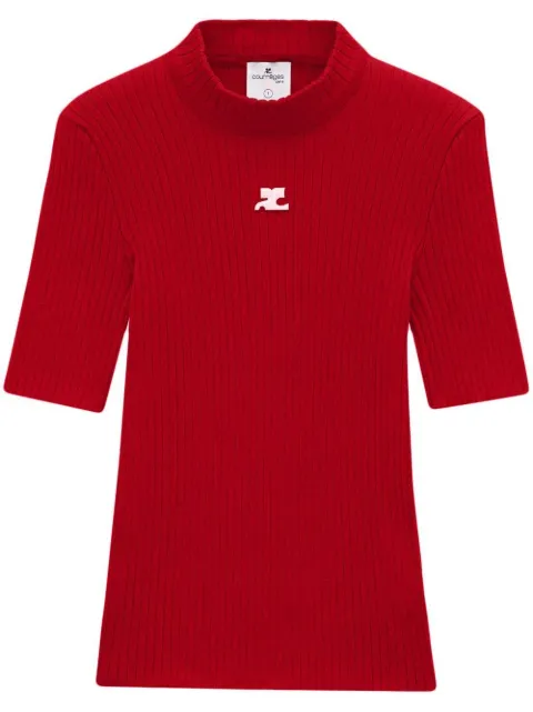 Courrèges Reedition rib-knit sweater Red PERMPU026FI0001