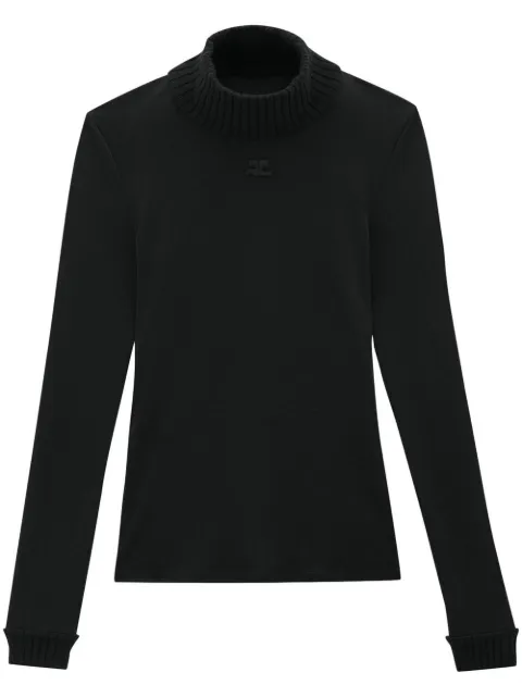 Courrèges Reedition second-skin top Black PERJTO029JS0059