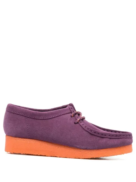 Clarks Originals colour-block lace-up loafers Purple 168645