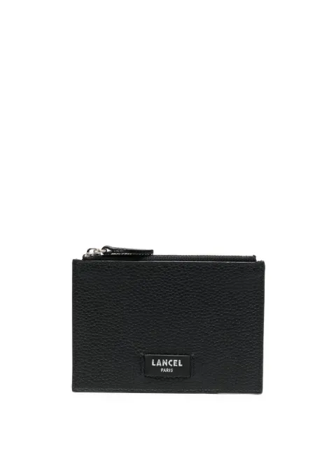 Lancel logo leather card holder Black A1053710TU