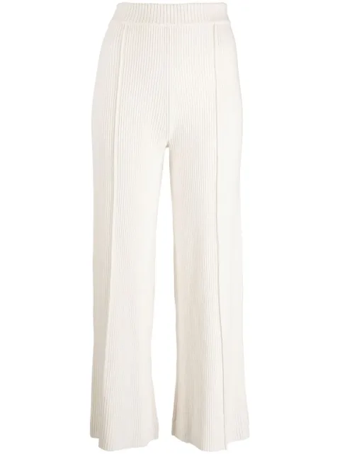 AERON straight-leg merino-cashmere trousers Neutrals PA202387740