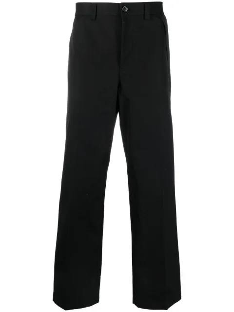 Burberry mid-rise cotton wide-leg trousers Black 8055345