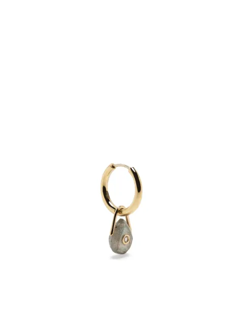 Pascale Monvoisin 9kt yellow gold Orso labradorite hoop earring Gold BOORSCRLAB